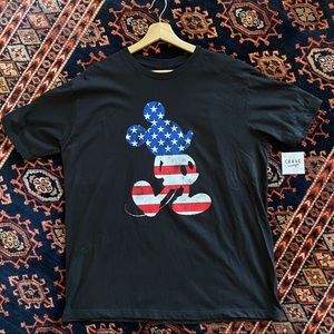 Disney Mickey American Flag T-shirt Black XL